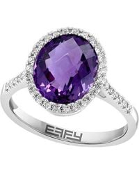 Effy Fine Jewelry - 14K 3.56 Ct. Tw. Diamond & Amethyst Ring - Lyst