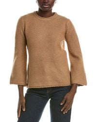 Anne Klein - Braid Trim Wool-Blend Sweater - Lyst
