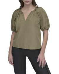 DKNY - Bubble Sleeve Top - Lyst