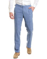 Richard James - Flat Front Wool & Linen-Blend Trouser - Lyst