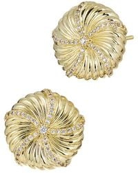 Savvy Cie - 18K Plated Cz Statement Earrings - Lyst