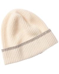 Portolano - Lurex Ribbed Cashmere Beanie - Lyst