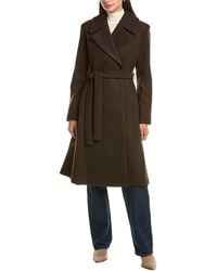 Cece - Bow Back Belt Double-Breasted Wrap Coat - Lyst