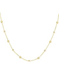 HAWLEY ST - 14K 0.07 Ct. Tw. Diamond Bead Necklace - Lyst
