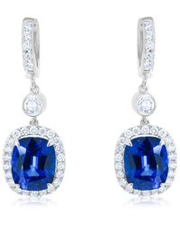 Diana M. Jewels - Fine Jewelry 14K 9.56 Ct. Tw. Diamond & Sapphire Drop Earrings - Lyst