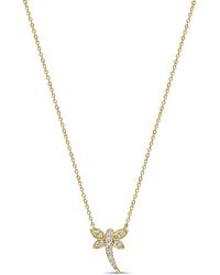 Sabrina Designs - 14K 0.13 Ct. Tw. Diamond Dragonfly Necklace - Lyst