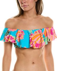 Trina Turk - Poppy Ruffle Bandeau Bikini Top - Lyst