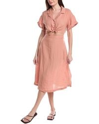Vitamin A - Playa Cut Out Linen Midi Dress - Lyst