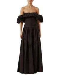 shona joy laura ruched maxi dress Shona Joy Laura Ruched Maxi Dress in Green