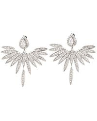 Eye Candy LA - Cz Mini Angel Wing Earrings - Lyst