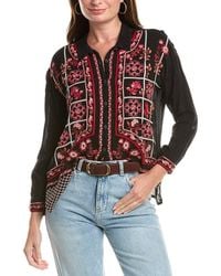 Johnny Was - Petite The Slim Audrey Collared Silk-Blend Shirt - Lyst