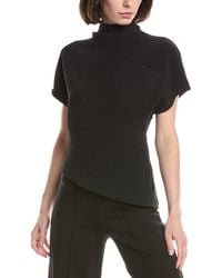 Kenneth Cole - Asymmetrical Mock Neck Plisse T-Shirt - Lyst