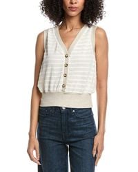 Project Social T - Ingrid Button Front Textured Tank Top - Lyst