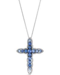 Le Vian - Le Vian Denim Ombre 14K 1.16 Ct. Tw. Sapphire Ombre Pendant Necklace - Lyst
