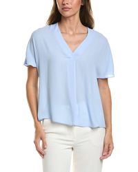 Tahari - Elie By Elie Tahari V-Neck Woven Top - Lyst