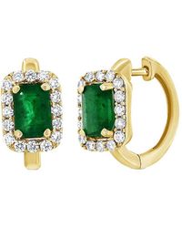 Sabrina Designs - 14k 1.74 Ct. Tw. Diamond & Emerald Huggie Earrings - Lyst