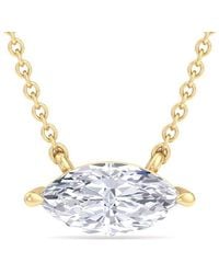 Lab Grown Diamonds - 14k 2.00 Ct. Tw. Lab-grown Diamond Solitaire Pendant Necklace - Lyst