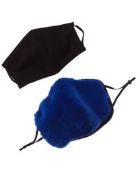 Adrienne Landau 2pc Face Warmer & Cloth Face Mask Set - Blue