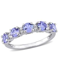 Rina Limor - Silver 1.47 Ct. Tw. Tanzanite Half-eternity Ring - Lyst