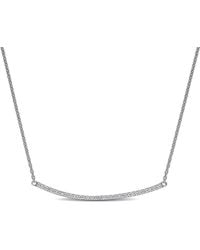 Diamond Select Cuts - 18K 0.20 Ct. Tw. Diamond Bar Necklace - Lyst