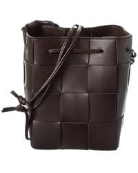 Bottega Veneta - Cassette Intrecciato Leather Bucket Bag - Lyst