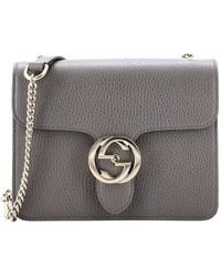 Gucci - Sheep Leather Interlocking Shoulder Bag Small (Authentic Pre-Loved) - Lyst