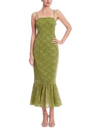 Badgley Mischka - Tank Pencil Ruffle Hem Dress - Lyst