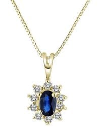 LEVARON - 14K 0.35 Ct. Tw. Diamond & Sapphire Necklace - Lyst