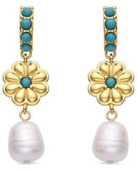 Eye Candy LA - Pearl Myla Drop Earrings - Lyst
