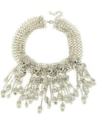 Eye Candy LA - Luxe Collection Crystal Luna Skull Statement Necklace - Lyst