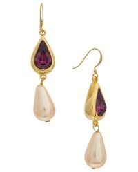 Kenneth Jay Lane - 18K Plated Dangle Earrings - Lyst