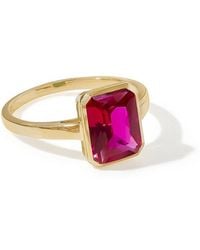 TIRAMISU - Plated 2.40 Ct. Tw. Lab-Grown Ruby Solitaire Ring - Lyst