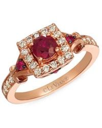 Le Vian - Le Vian 14k Rose Gold 0.99 Ct. Tw. Diamond & Ruby Ring - Lyst