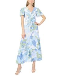 Vince Camuto - Cap Sleeve Tiered Maxi Dress - Lyst