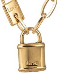 Eye Candy LA - Luxe Collection 18k Plated Cz Lock Necklace - Lyst
