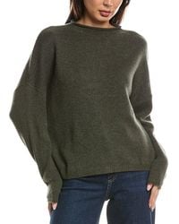 Forte - Slouchy Roll Trim Cashmere Pullover - Lyst