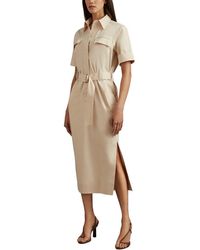 Reiss - Aimie Shirt Midi Dress - Lyst