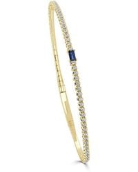 Sabrina Designs - 14k 0.54 Ct. Tw. Diamond & Sapphire Baguette Bangle Bracelet - Lyst