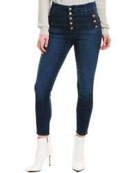 J Brand Natasha Untamed Sky High Crop Skinny Leg - Blue