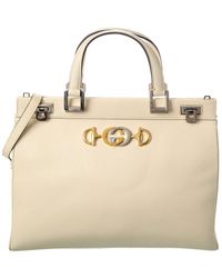 Gucci - Zumi Medium Leather Top Handle Tote (Authentic Pre-Loved) - Lyst