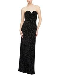 Halston - Rosalie Chiffon Devore' Gown - Lyst
