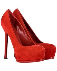 Saint Laurent - Suede Tribtoo Pump (authentic Pre-loved) - Lyst
