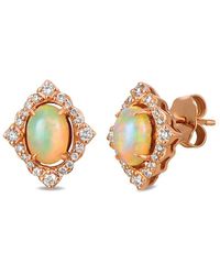 Le Vian - 14k Strawberry Gold® 1.07 Ct. Tw. Diamond & Opal Earrings - Lyst