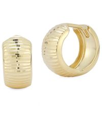 Ember Fine Jewelry - 14k Cut Bold Huggie Earrings - Lyst