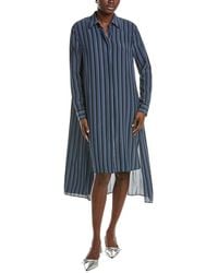 Michael Kors - Stripe Silk Shirtdress - Lyst