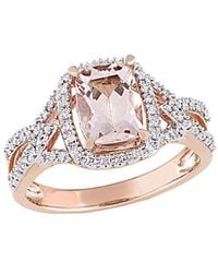 Rina Limor - 10K Rose 1.51 Ct. Tw. Diamond & Morganite Ring - Lyst