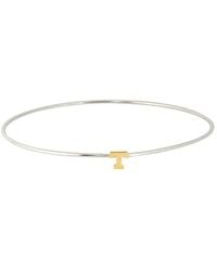Jane Basch - 14k & Silver Initial Bangle (a-z) - Lyst