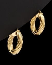 Italian Gold - 14k Twist Bold Hoops - Lyst