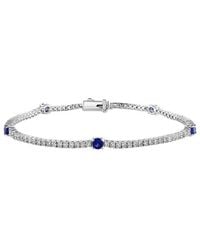 Effy Fine Jewelry - 14K 2.61 Ct. Tw. Lab-Grown Diamond & Lab-Grown Sapphire Bracelet - Lyst