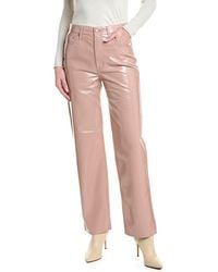 Pistola - Cassie Super High-Rise Mellow Rose Vinyl Straight Jean - Lyst